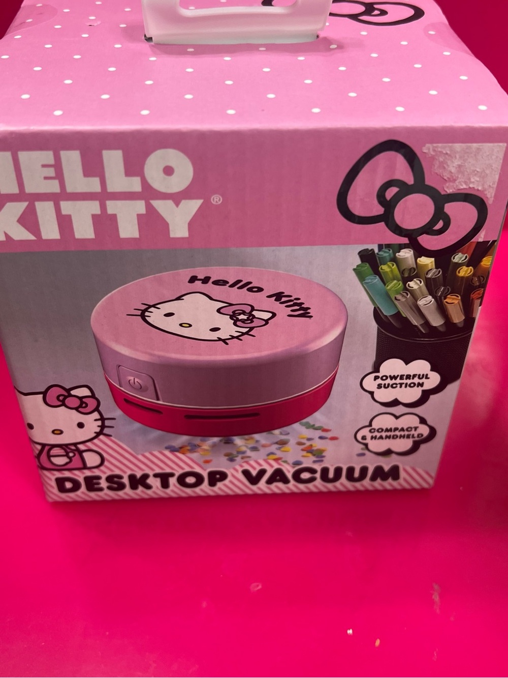 Sanrio Hello Kitty Desktop Vacuum For School And Craft Projects Factory Sealed - Picture 3 of 4